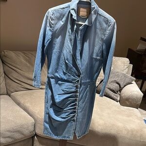 Blue Denim Button-Down Dress